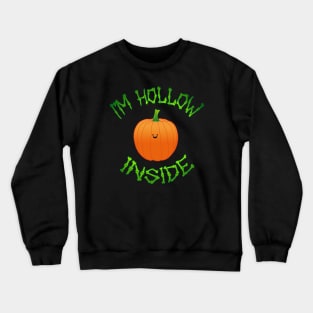 Tiny Face Pumpkin meme hollow inside Halloween Crewneck Sweatshirt